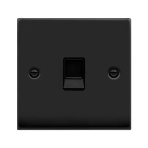 Click Scolmore - Click Deco Vp Matt Black Singl Rj11 Telephone Sckt Bk (VPMB115BK)