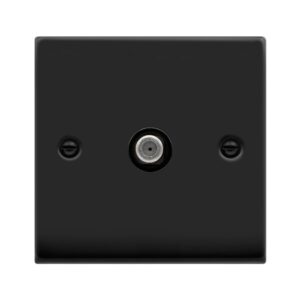 Click Scolmore - Click Deco Vp Matt Black 1Gang Satelite Outlet Black (VPMB156BK)