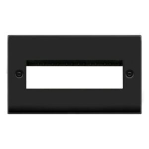 Click Scolmore - Click Deco 2G Plate 6 Inline Switch Aperture (VPMB426BK)