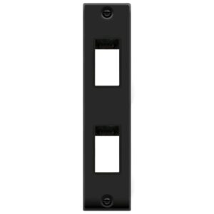 Click Scolmore - Click Deco Mb Double Architrave Plate & Aperture Bk (VPMB472BK)