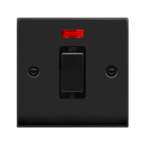 Click Scolmore - Click Deco Ingot 1G 45A Dp Switch Neon Bk (VPMB501BK)