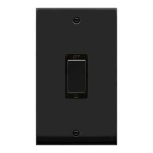 Click Scolmore - Click Deco Ingot 2G 45A Dp Switch Bk (VPMB502BK)