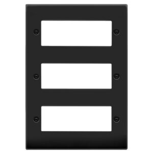 Click Scolmore - Click Deco 18 Minigrid Module Plate Matt Black (VPMB518)