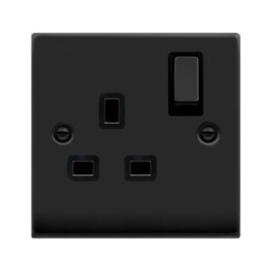 Click Scolmore - Click Deco Ingot 1Gang 13A Dp Switch Socket (VPMB535BK)