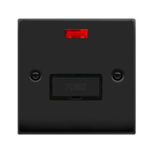 Click Scolmore - Click Deco Ingot 13A Spur W/O Flex Outlet+Neon (VPMB753BK)