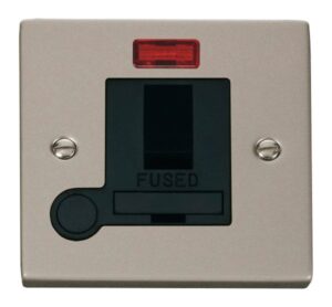Click Scolmore - Click Deco 13A Fused Switched Connection Unit With Flex Outlet & Neon Black (VPPN052BK)