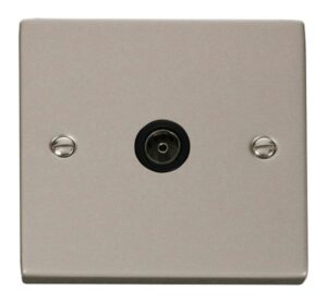 Click Scolmore - Click Deco Single Coaxial Socket Outlet Black (VPPN065BK)
