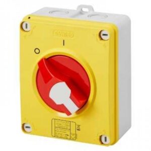 Rotary Isolators - Gewiss 25A 4 Pole Roatry Isolator (Red) (GW70488P)