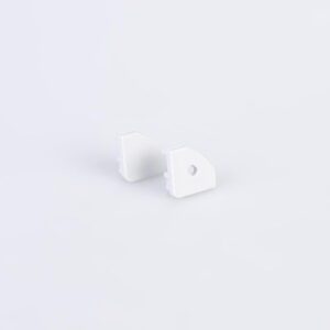 Arc LED Pair of End Caps for ARC-45DEGSIL Profile (Silver) (ARC-45ENDSIL)
