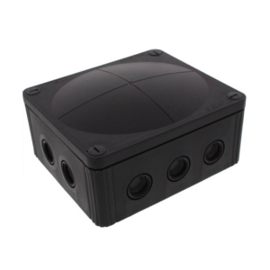Junction Box - Wiska COMBI 1210/5 Black c/w 57A TB 140x160x81mm (10101463)