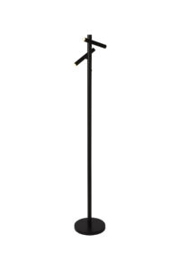 Floor Lamps - Searchlight Rechargeable 2Lt Floor Lamp Black Metal (10460BK)