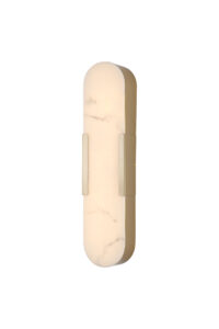 Wall Lighting - Searchlight Opaline LED Wall Light Matt Gold Metal with Marble Resin (11139GO)