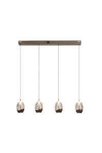 Ceiling Pendants - Searchlight Seeds 4Lt Bar Pendant Latte Metal with Champagne Glass (11140-4LT)