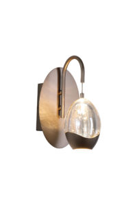 Wall Lighting - Searchlight Seeds 1Lt Wall Light Latte Metal with Champagne Glass (11142-1LT)