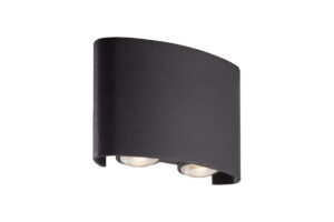 Wall Lighting - Searchlight Shadows LED Outdoor Wall Light Black Aluminum (1224-4BK)