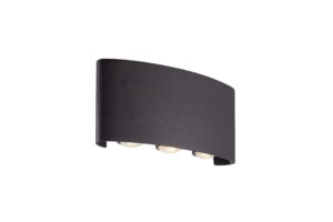 Wall Lighting - Searchlight Shadows LED Outdoor Wall Light Black Aluminum (1226-6BK)