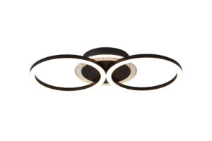 Ceiling Lighting - Searchlight Contour LED Flush Matt Black (13651BK)