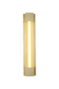 Wall Lighting - Searchlight Sacramento OD LED Wall Light Stainless Steel Painted Gold (17670GO)