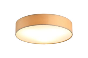 Ceiling Lighting - Searchlight Drum 3Lt Flush Champagne Velvet Shade (23298-3CP)