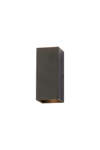 Wall Lighting - Searchlight Don Square Up&Down Wall Light GU10 Black (24126BK)