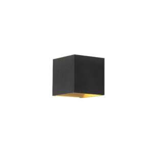Wall Lighting - Searchlight Newton Square Up&Down Wall Light G9 Black/Gold (24127BG)