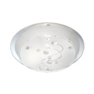 Ceiling Lighting - Searchlight Cove Flush Chrome & Glass Beads (3020-25CC)