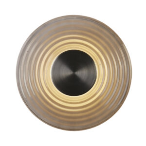 Wall Lighting - Searchlight Cleo LED Wall Light Satin Nickel Metal and Grey Glass (32210GY)