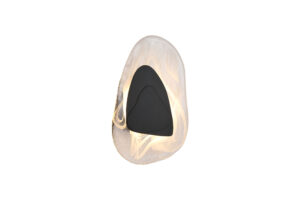 Wall Lighting - Searchlight Destiny LED Wall Light Matt Black Metal with Glass (32983BK)