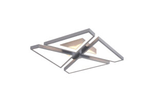 Ceiling Lighting - Searchlight Quatro LED Flush Silver Metal (36520SI)