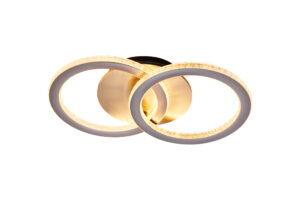 Ceiling Lighting - Searchlight Specs LED Flush Champagne Metal (37122CP)