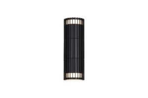 Wall Lighting - Searchlight Detroit 2Lt Up/Down Outdoor Wall Light Black Metal (37738BK)