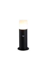 Bollards & Posts - Searchlight Colorado LED Outdoor Bollard Aluminium and Polycarbonate (39240BK-300PIR)
