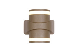 Wall Lighting - Searchlight Grip LED Outdoor Wall Light Gold (39390GO)