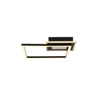 Ceiling Lighting - Searchlight Quadrate LED Flush Matt Black (44250BK)