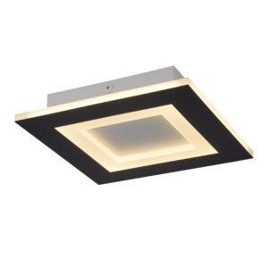 Ceiling Lighting - Searchlight Squary LED Square Flush Matt Black (44714BK)