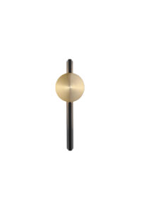 Wall Lighting - Searchlight Shield LED Wall Light Sand Black and Brass Metal (44861GO)