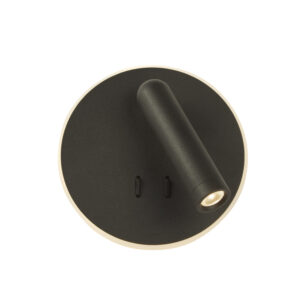 Wall Lighting - Searchlight Cher LED Wall Light Black Metal (49323BK)