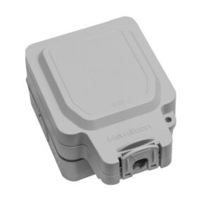 Outdoor Sockets - Hamilton Elemento IP 1 Gang Outdoor Enclosure IP66 Grey (ELM1MODGY)