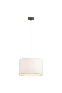 Ceiling Pendants - Searchlight Chelsea 1Lt Pendant Latte Metal with Plush Shade (50503LT)