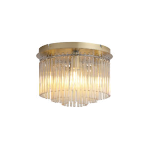 Ceiling Lighting - Searchlight Swizzle 5Lt Flush Gold Metal with Champagne Rods (55620-320CP)