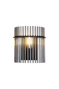 Wall Lighting - Searchlight Swizzle 1Lt Wall Light Matt Black Metal with Smoked Rods (55625SM)