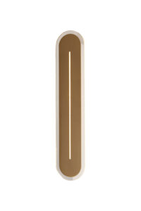 Wall Lighting - Searchlight Couper LED Wall Light Satin Brass Metal with Clear Acrylic (55910SB)