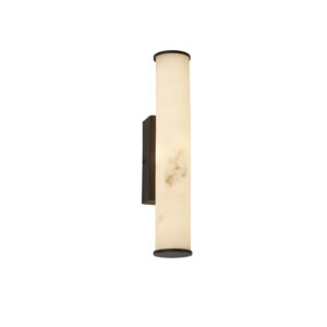 Wall Lighting - Searchlight Wales LED Wall Light Matt Black Metal with Marble Resin (61185-1BK)