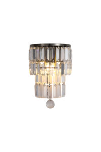 Wall Lighting - Searchlight Empire 2LT Wall Light Antique Brass with Clear Crystal (61321-2AB)
