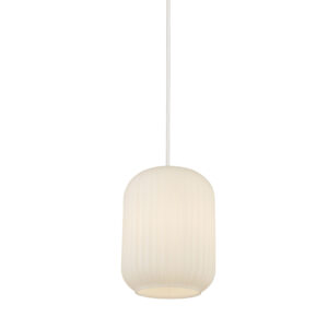 Ceiling Pendants - Searchlight Pearl Pendant White Frosted Glass White Suspension (61969BK)