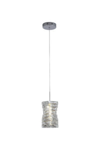 Ceiling Pendants - Searchlight Modena LED Pendant Chrome and Clear Crystal (65811CC)