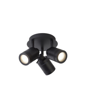 Spotlights - Searchlight Samson 3Lt Round Spotlight Black Metal (6603BK)