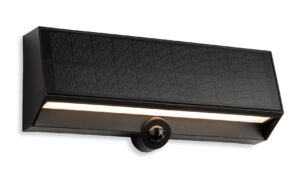 Wall Lighting - Firstlight Augusta LED Solar Wall Light with PIR IP65 (6810BK)