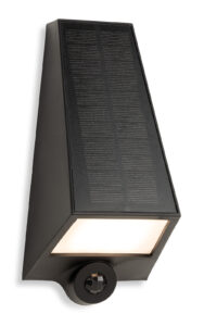 Wall Lighting - Firstlight Augusta LED Solar Wall Light with PIR IP65 (6812BK)