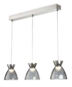 Ceiling Pendants - Firstlight Royale LED 3 Light Bar (6841CHSM)